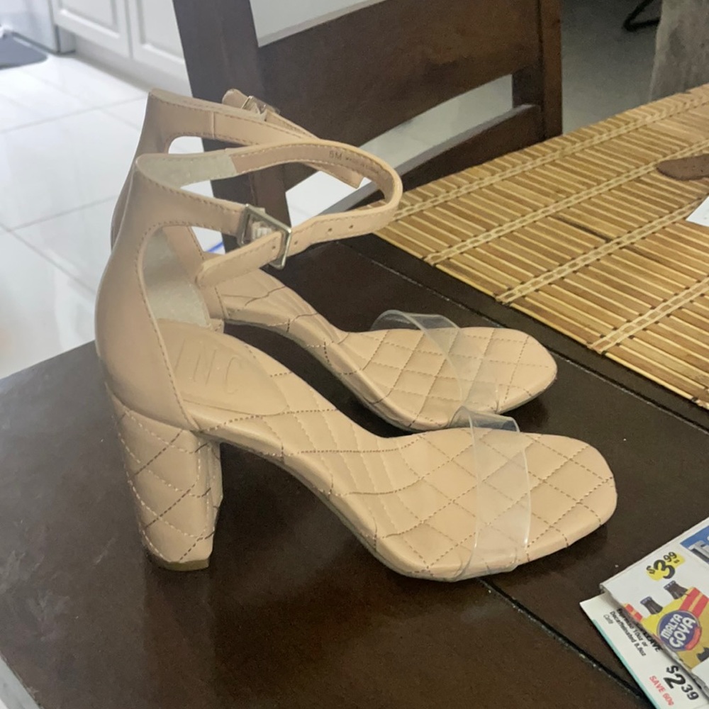 Inc heels nude size 5